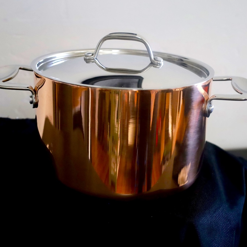 Mepra Toscana 20cm Copper Pot with Lid (NEW with some cosmetic flaws)